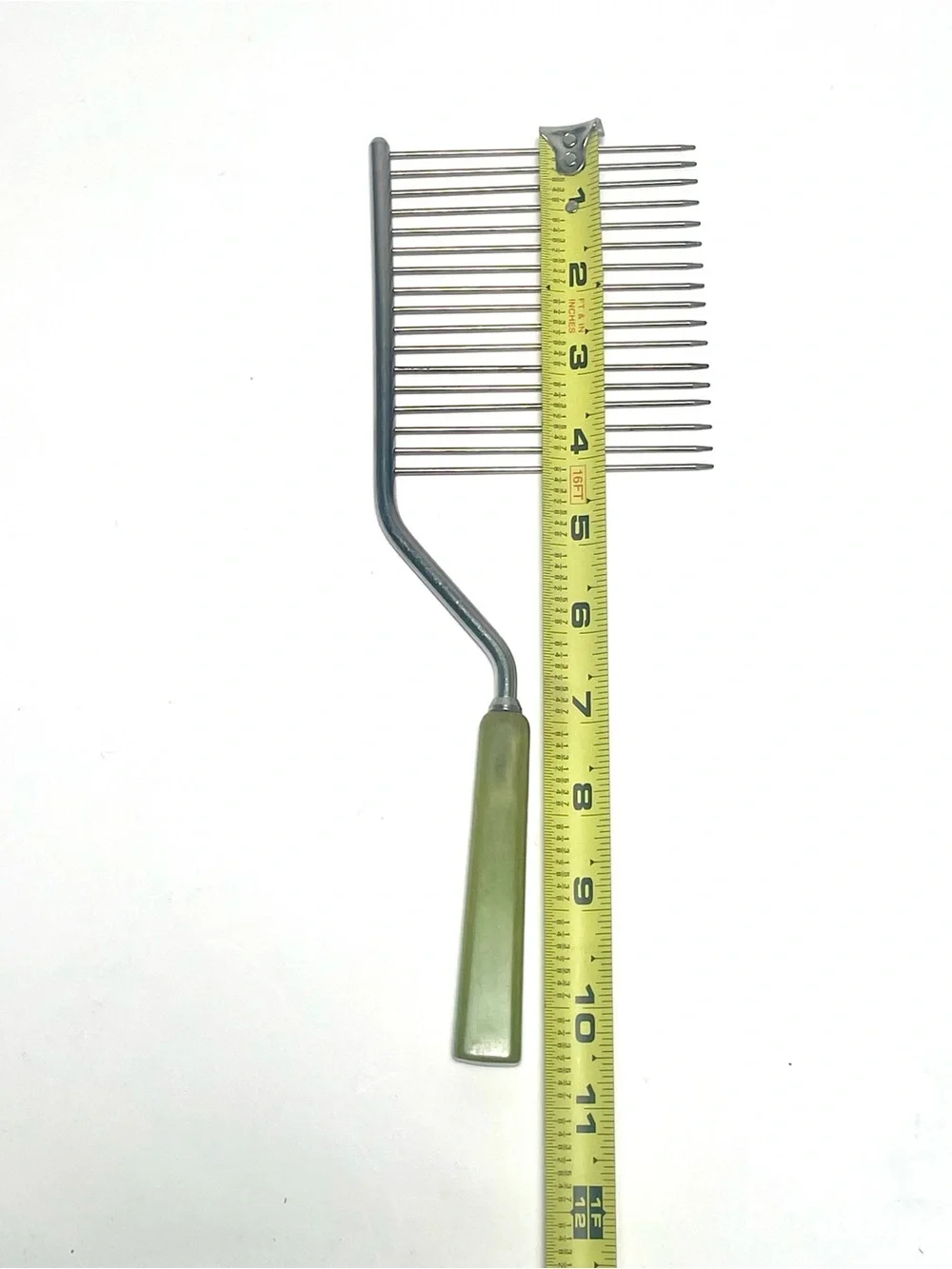 Vintage Angel Food Cake Cutter Comb Breaker Marbled Green Bakelite Handle MCM